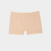 Short cycliste taille élastiquée beige femme