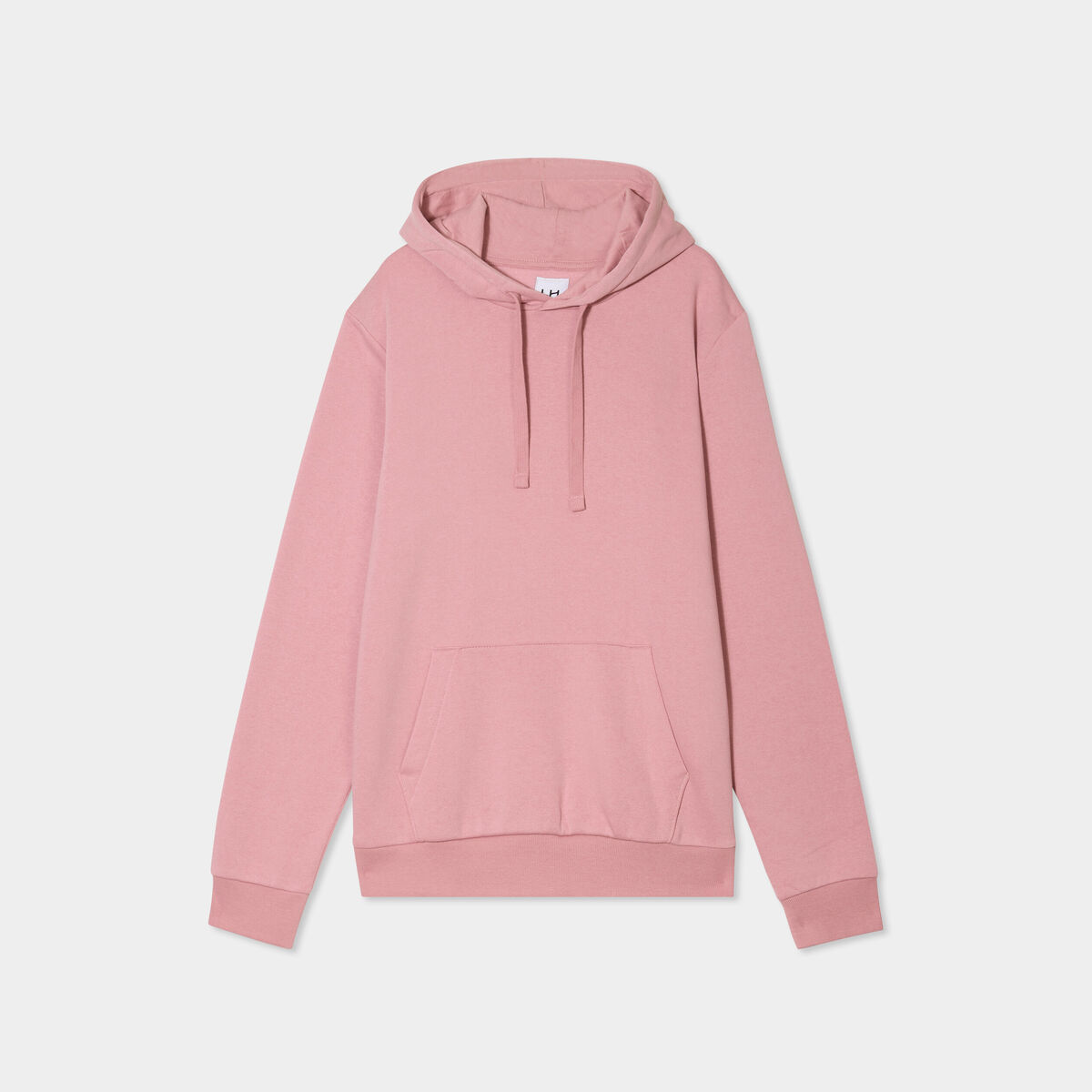 Sweat molleton à capuche hoodie vieux rose homme