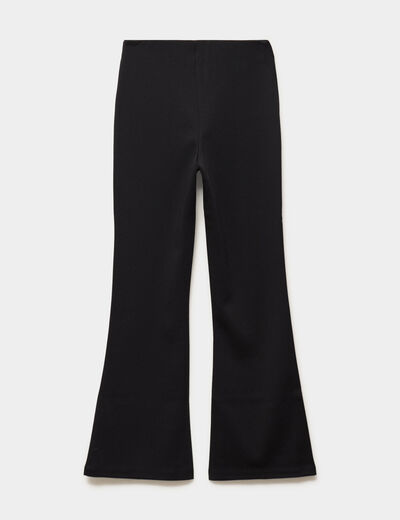 Pantalon bootcut stretch noir fille