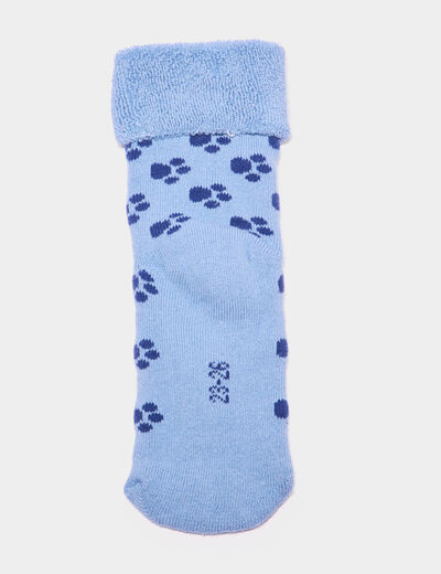 Lot 3 paires chaussettes d'intérieur bleu bébé garçon