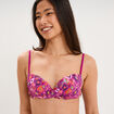 Haut de maillot de bain push up violet femme