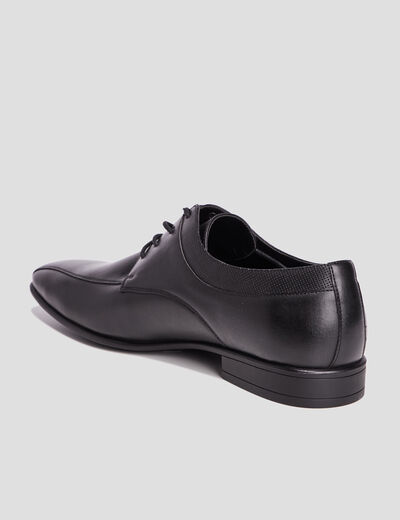 Derbies à bouts carrés noir homme