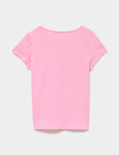 Ensemble pyjama short et t-shirt coton rose fille