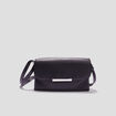 Sac en bandoulière avec rabat noir femme