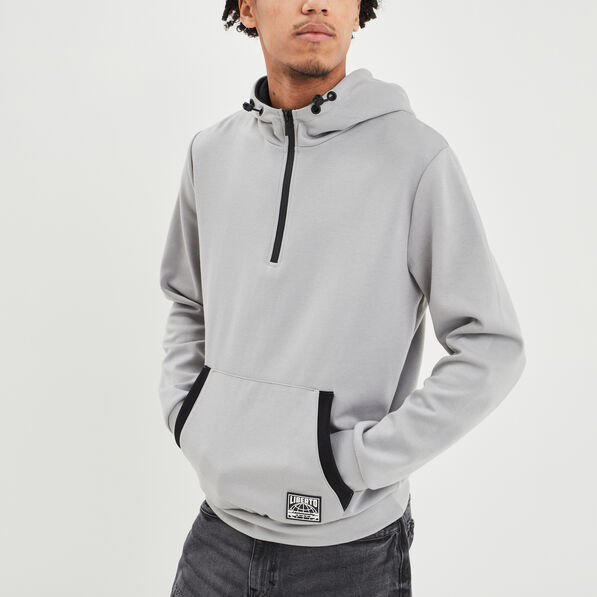 sweat a capuche hoodie liberto gris clair homme Sweat à capuche hoodie Liberto gris clair homme