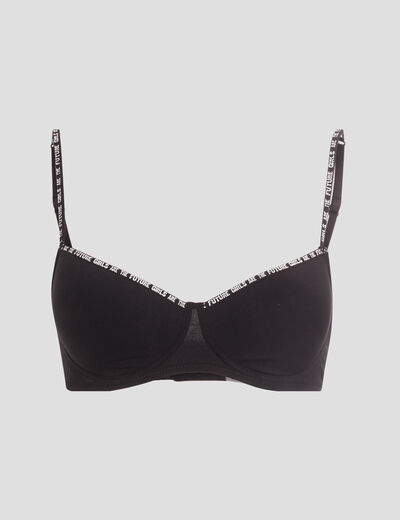 Soutien-gorge triangle paddé noir femme