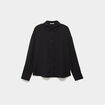 Chemise fluide manches longues noir femme