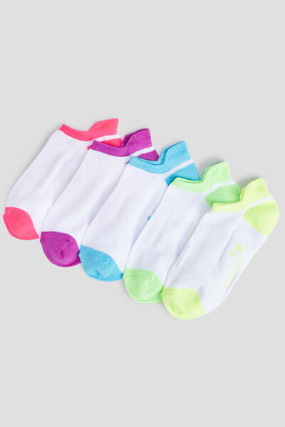 Lot 5 paires chaussettes blanc fille