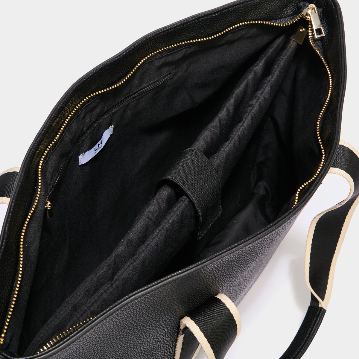 Sac cabas avec anses noir femme