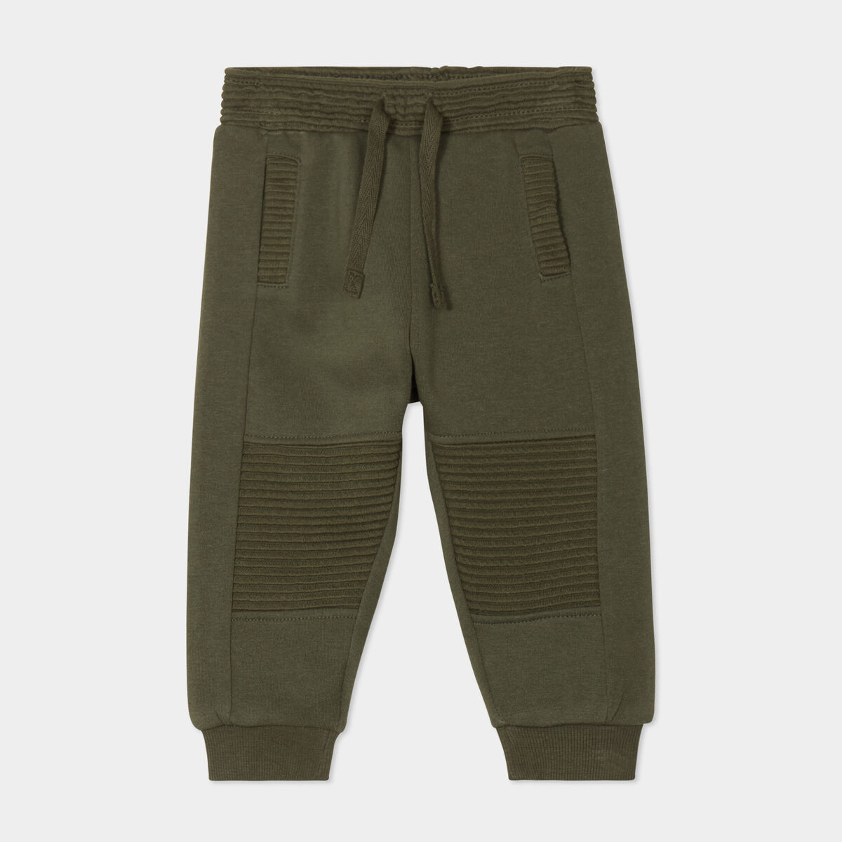 Pantalon de jogging molletonn&eacute; vert kaki b&eacute;b&eacute; gar&ccedil;on