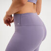 Short cycliste de sport taille haute violet femme