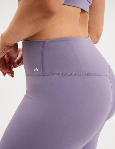 Short cycliste de sport taille haute violet femme