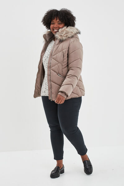 Pull col rond bateau blanc femme grande taille
