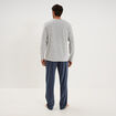 Ensemble pyjama pantalon effet velours gris homme