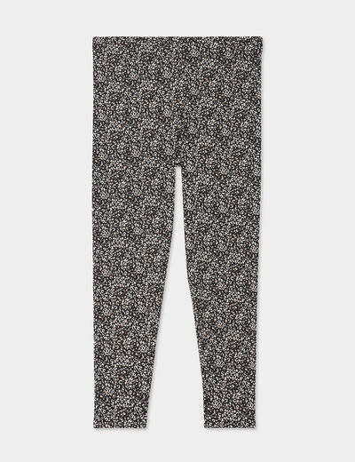Legging en coton noir femme grande taille