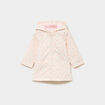 Parka &agrave; capuche imperm&eacute;able d&eacute;perlante ecru b&eacute;b&eacute; fille