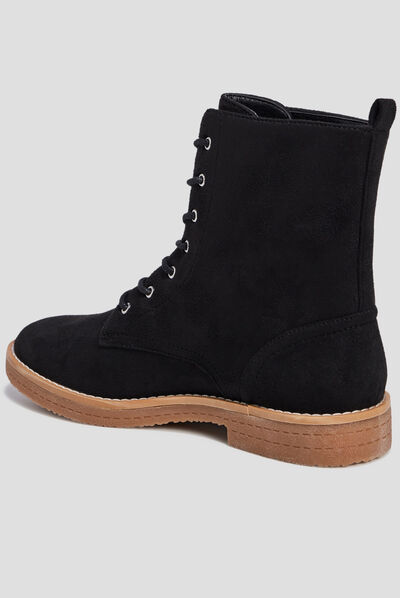 Bottines à lacets noir femme