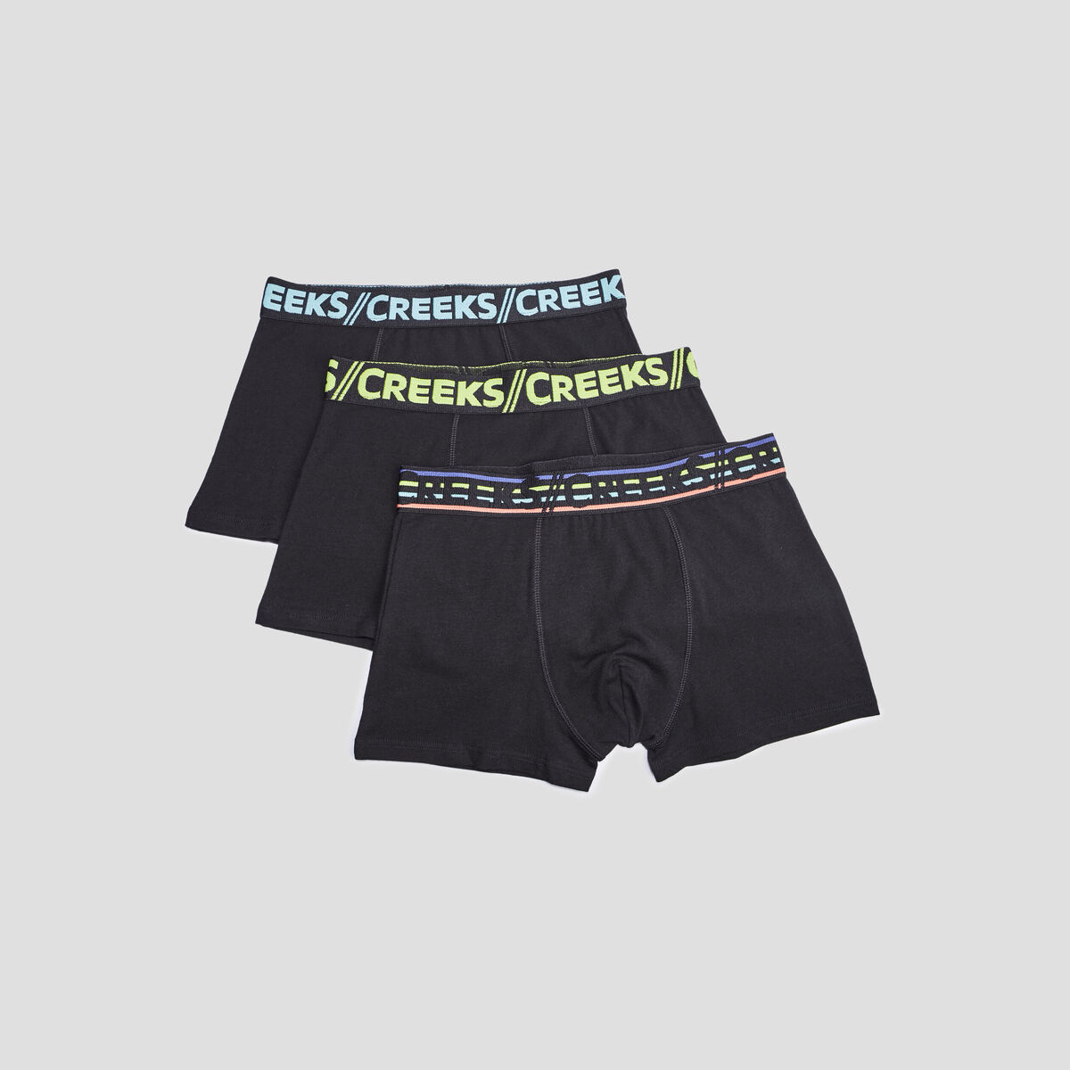 Lot 3 boxers Creeks noir homme