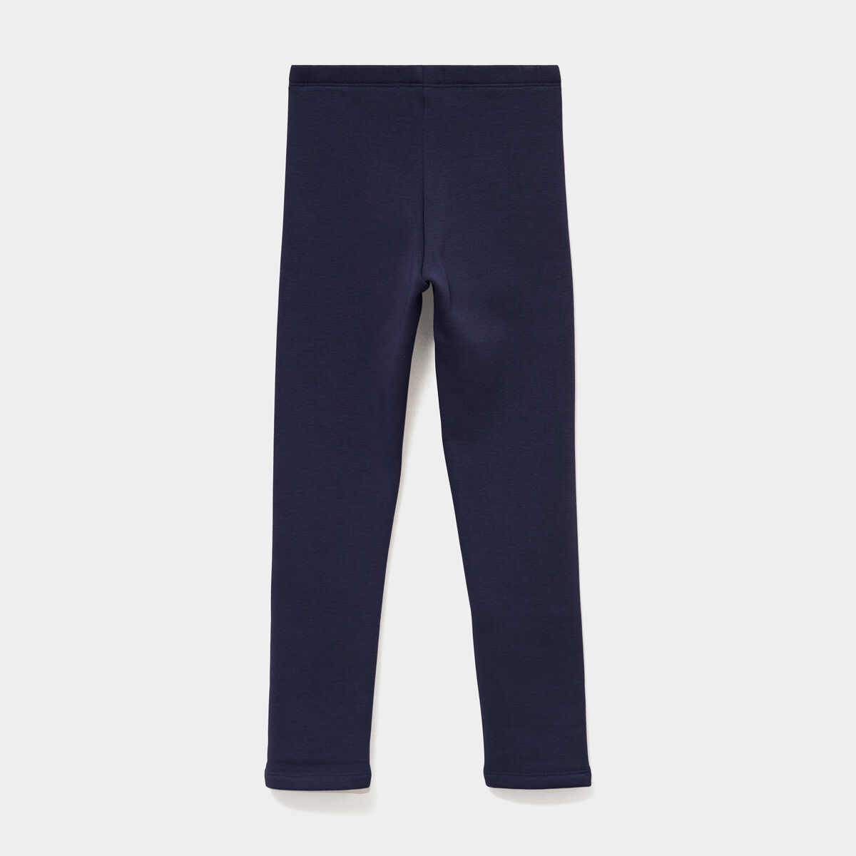 Legging molleton doubl&eacute; polaire bleu marine fille