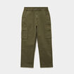 Pantalon cargo large avec poches c&ocirc;t&eacute;s vert kaki homme