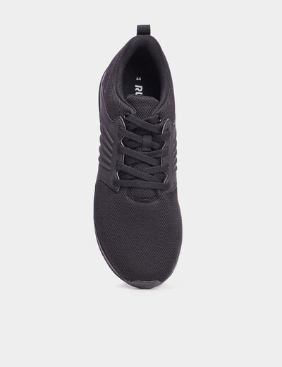 Baskets running à lacets noir homme