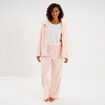 Ensemble pyjama 3 pi&egrave;ces effet polaire rose nude femme