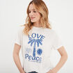 T-shirt manches courtes col rond Creeks blanc femme