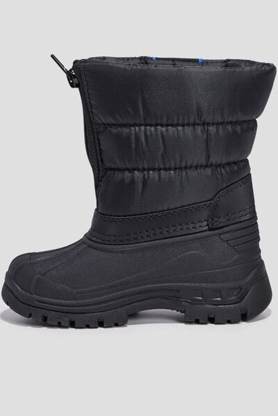 Bottes de neige crantées noir garçon