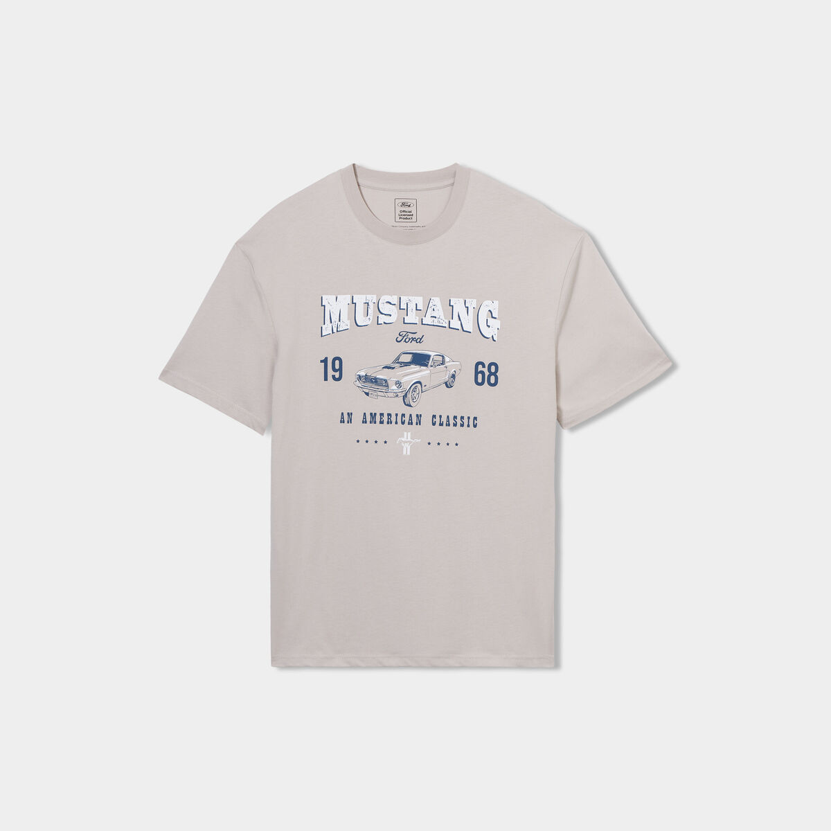 T-shirt manches courtes coton Mustang sable homme