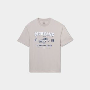 T-shirt manches courtes coton Mustang sable homme
