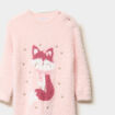 Ensemble robe tricot et collants rose clair b&eacute;b&eacute; fille