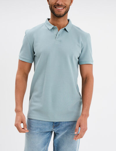 Polo manches courtes gris homme