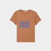 T-shirt manches courtes coton beige femme