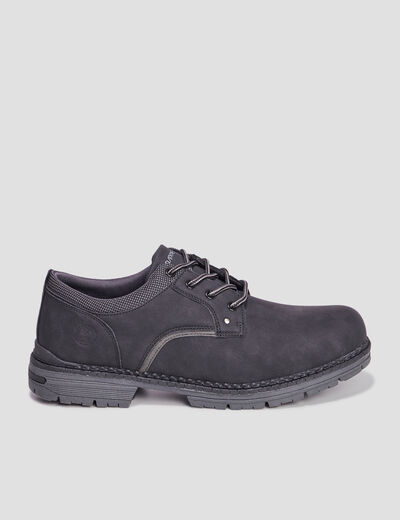 Derbies à lacets semelle crantée noir homme