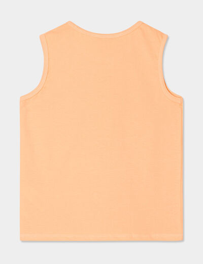 Ensemble pyjama short et débardeur coton orange corail garçon