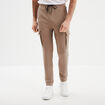 Pantalon de jogging cargo slim taupe homme