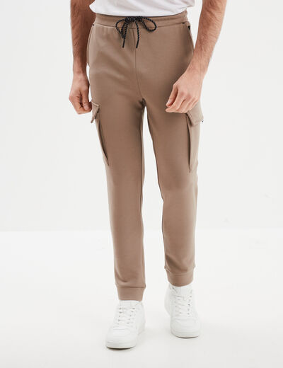 Pantalon de jogging cargo slim taupe homme