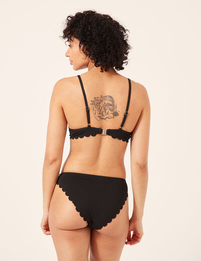 Haut de maillot push up coordonnable noir femme