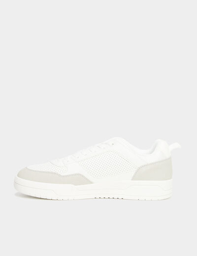 Tennis basses &agrave; lacets Kappa blanc homme