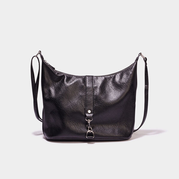 Sac cabas avec mousqueton noir femme