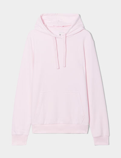 Sweat molleton à capuche hoodie rose clair homme
