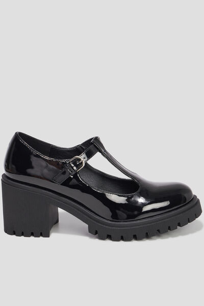 Loafers salomé vernies crantées Liberto noir femme