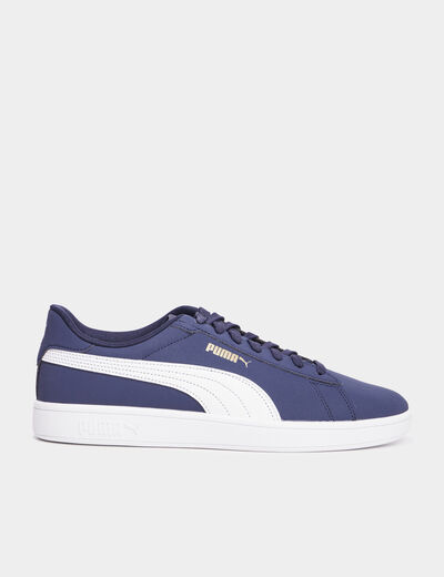 Tennis basses à lacets Puma Smash Buck bleu homme