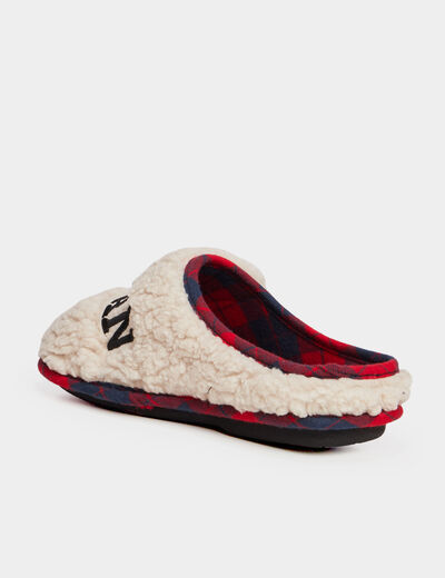 Chaussons mules Noël sable femme