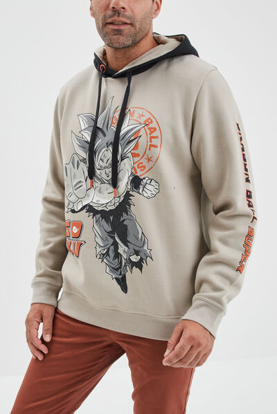 Sweat à capuche hoodie Dragon Ball Z gris homme