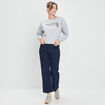 Sweat à col rond Mickey gris clair femme