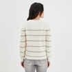 Pull ajouré devant col rond Creeks beige femme