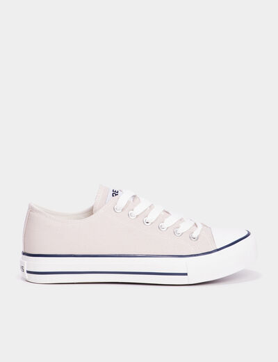 Tennis en toile à lacets Creeks gris clair femme