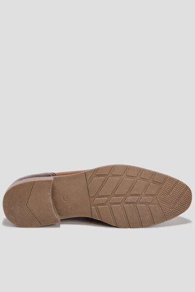 Derbies à lacets bout amande marron homme