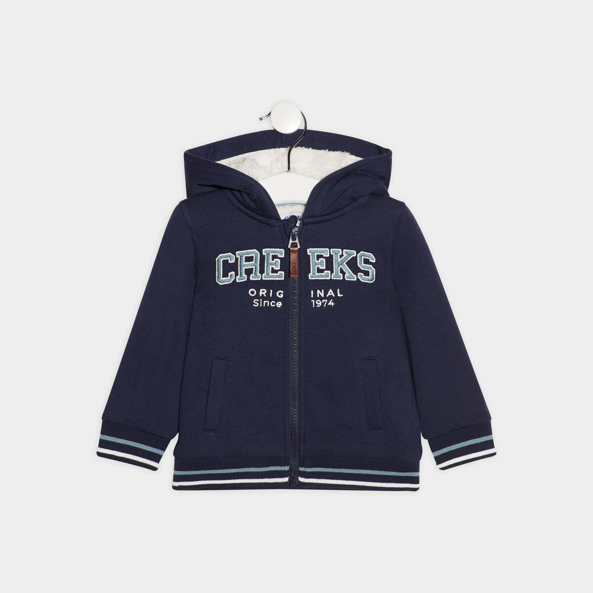 Gilet zippé à capuche Creeks bleu marine bébé garçon